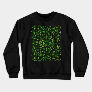 St Patrick's Day Shamrock Clover Leaf Pattern Crewneck Sweatshirt